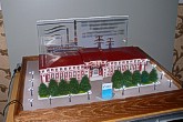 Подарочный макет здания с лепниной в масштабе 1:150